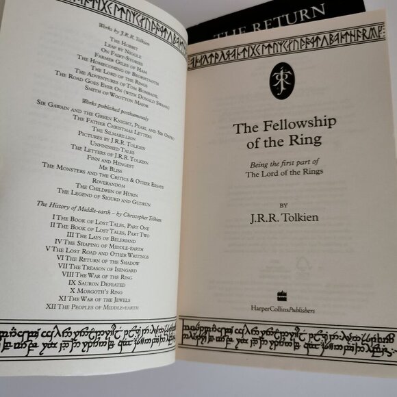 Lord of the Rings Paperback Set of 3 Whole Trilogy J.R.R. Tolkien Classics - Picture 3 of 8
